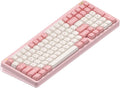 nuphy Halo96 V2 Wireless Keyboard,Gasket Structure,96% Hot Swappable Gaming Keyboard, 99 Kyes RGB Backlit Mechanical Keyboard, Support QMK/VIA,Bluetooth/USB-C/2.4GHz-Pink,Mint Switches (37gf).