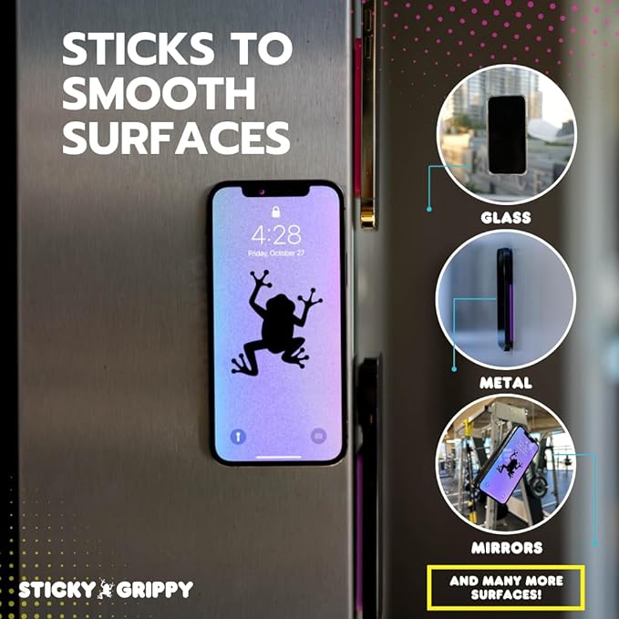 Suction Phone Case Mount, Sillicon Adhesive Phone Accessory for iPhone and Android, Hands-Free Fidget Toy Mirror Shower Phone Holder, Tiktok Videos and Selfies (Orange)