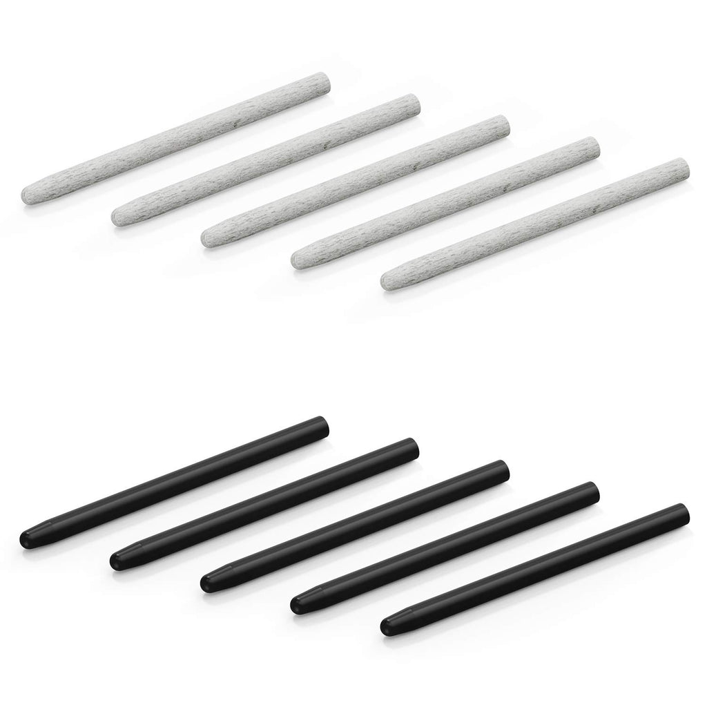 XENCELABS, 10 Pack Replacement Nibs, Contains 5 Standard Nibs, 5 Felt Nibs Tips. Compatible: Xencelabs Pen Tablet Bundle, Bundle SE, Medium Standard, Small Standard