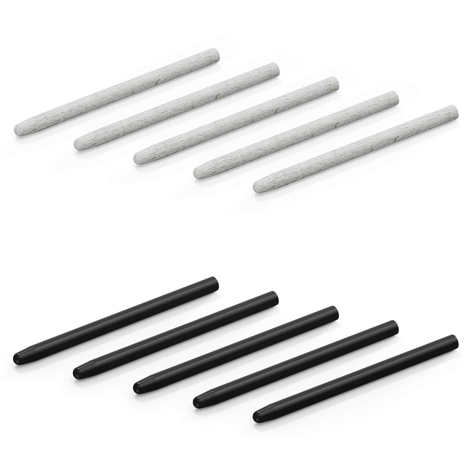 XENCELABS, 10 Pack Replacement Nibs, Contains 5 Standard Nibs, 5 Felt Nibs Tips. Compatible: Xencelabs Pen Tablet Bundle, Bundle SE, Medium Standard, Small Standard