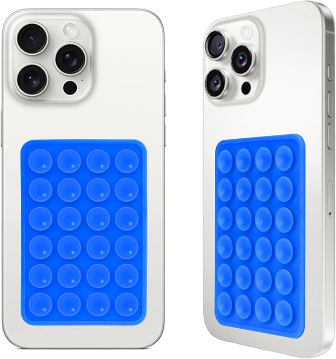 Giumel 2PCS Silicone Suction Phone Case Mount,Non Slip Suction Cup, Hands-Free Phone Accessories Holder for Selfies and Videos,Silicone Adhesive Stand Sticky for Cell Phone Rose red