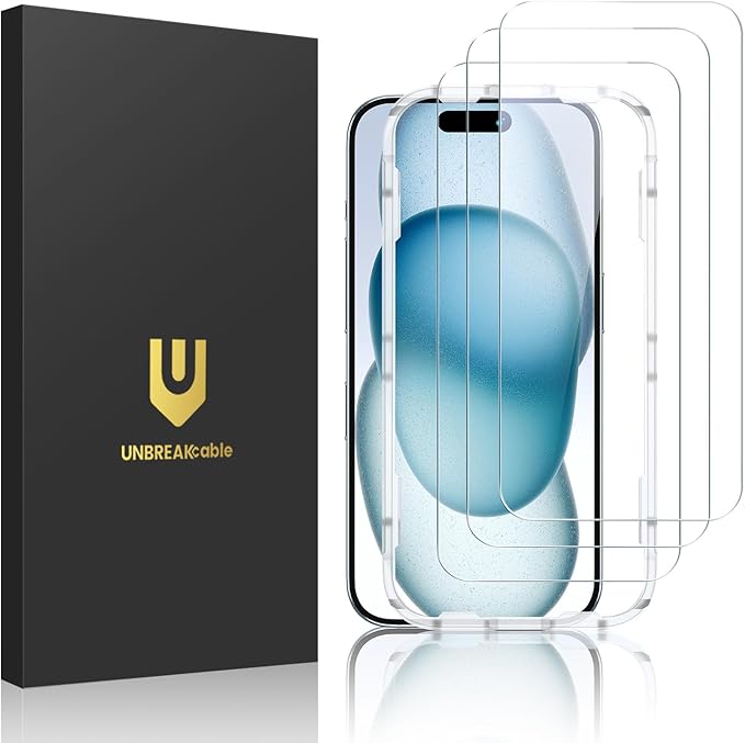 UNBREAKcable 3-Pack Screen Protector for iPhone 16e Tempered Glass