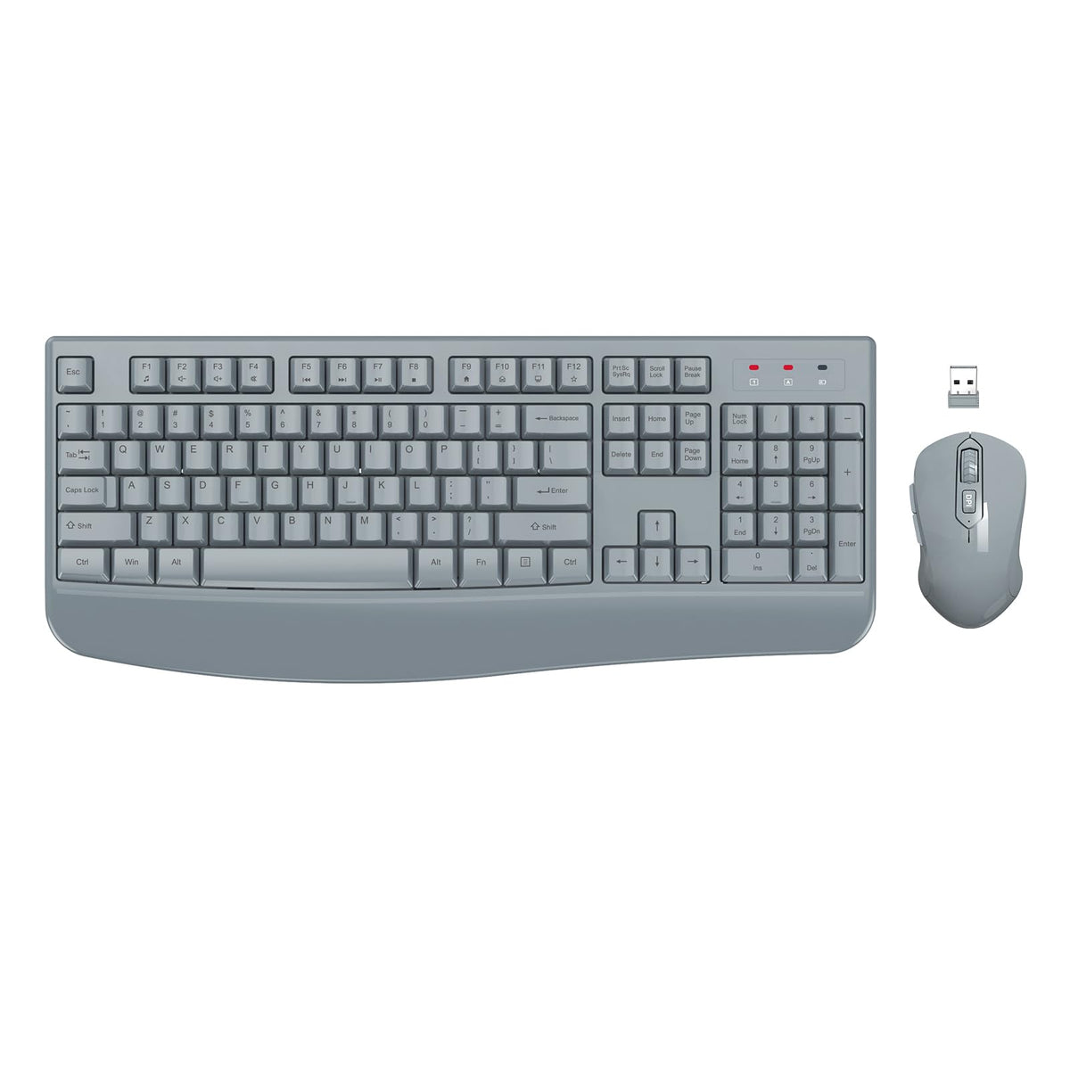 EDJO Wireless Keyboard and Mouse Combo, USB Plug & Play (Pink)
