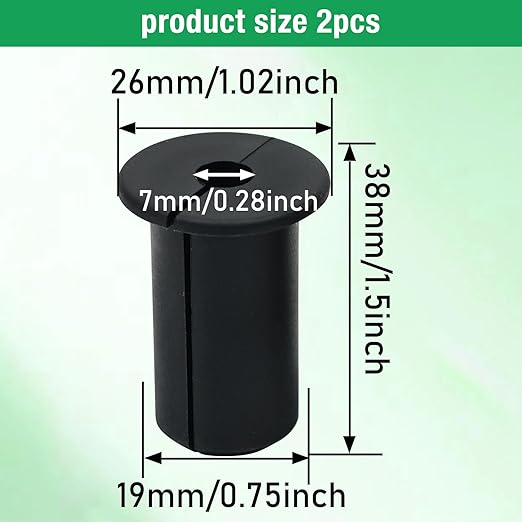 EASYEAH 2pc Black Starlink Cable Grommets 3/4" Silicone Wire Hole Grommet