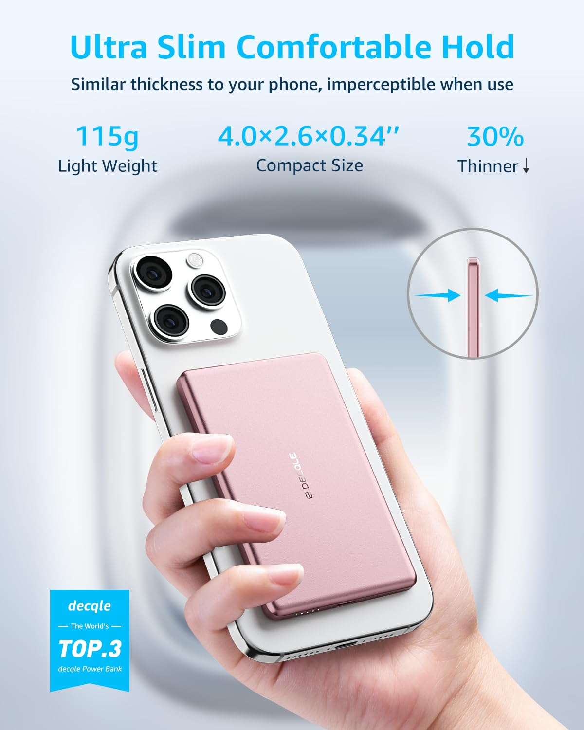 decqle “Air” Power Bank for MagSafe 5000mAh US1