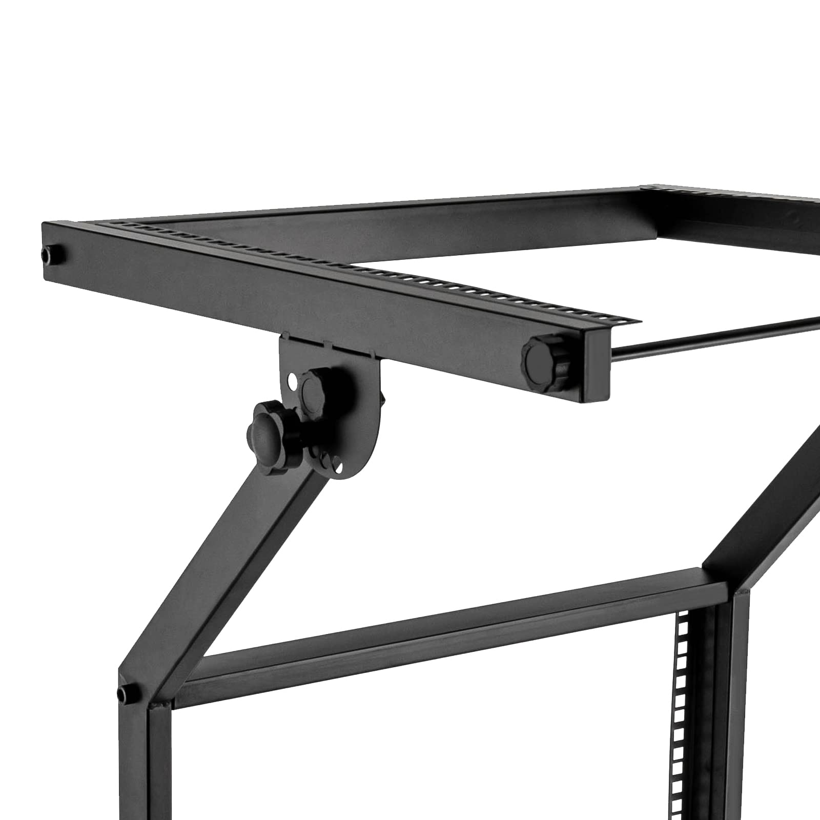 9U Professional DJ Stand Rack Mount DJ Mixer Stand Adjustable Stage Cart w/Wheel for Music Party Show Music Studios Performance Stages Concert Venues