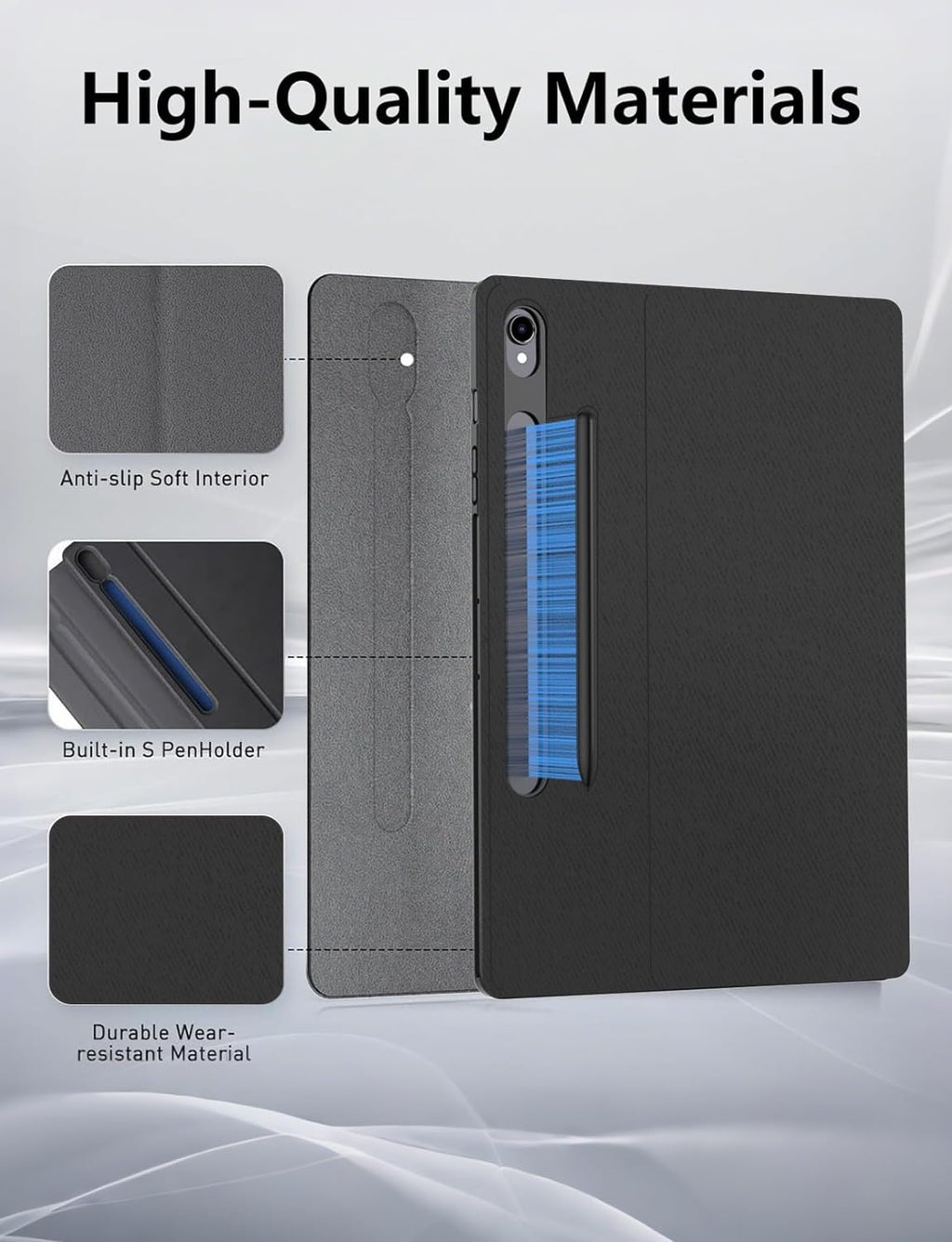 Backlit Keyboard Case for Samsung Galaxy Tab S10 Lite/S10 FE/S9 FE/Tab S9