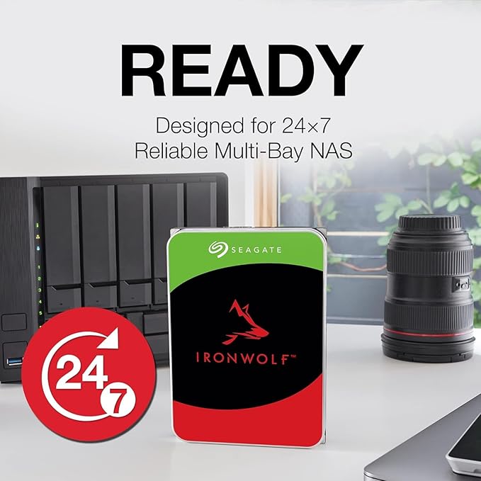 Seagate IronWolf 8TB NAS Internal Hard Drive HDD – 3.5 Inch SATA 6Gb/s 7200 RPM 256MB Cache for RAID Network Attached Storage – Frustration Free Packaging (ST8000VNZ04/N004)