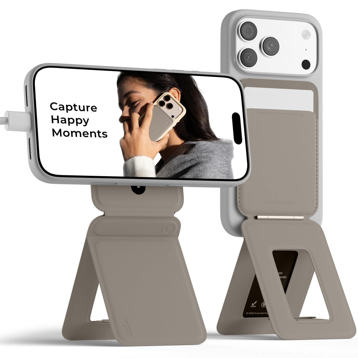 MOFT Phone Tripod Stand & Wallet, NFC Card Holder, Hold 1-2 Cards