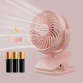 Shinebella AA Battery Powered Clip on Fan with 4-Speed, 5’’ Small Desk Fan with Aroma Function, USB Powered, 360°Rotation, Ultra Quiet, for Golf Cart, Stroller, Bedroom,Car(Batteries Not Included)