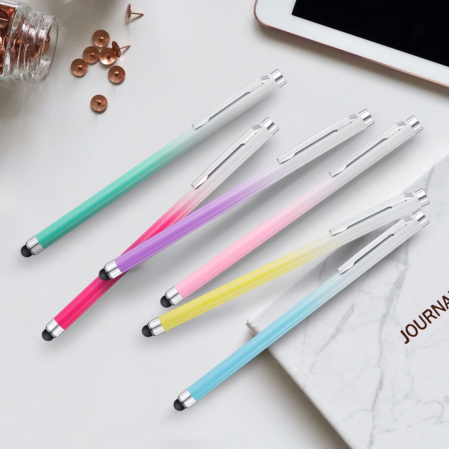 Stylus Pens for Touch Screens 12 Pack, Linfanc High Sensitivity and Precision Capacitive Stylus Pens for iPad, Tablets, Smartphones