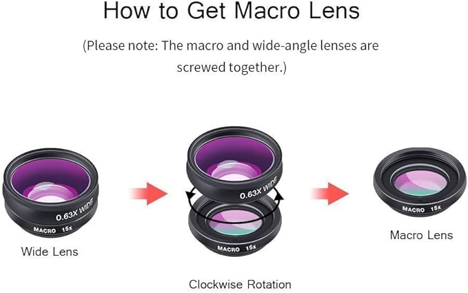 APEXEL 4 in 1 Phone Photography Kit, 18X Telephoto Lens, 198° Fisheye Lens, 15X Macro Lens, 0.63X Wide Angle Lens, Set with Flexible Phone Tripod, for iPhone 13/12/11/XS Max/XR/XS/X Samsung One Plus