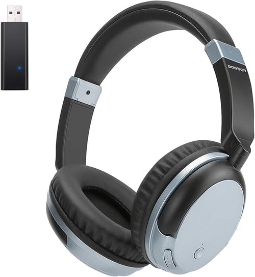 BAOBER Wireless Bluetooth Headphone Over Ear, Bluetooth Transmitter for TV,PC,3.5mm Audio Device, Wired and Wireless Headset (Black)