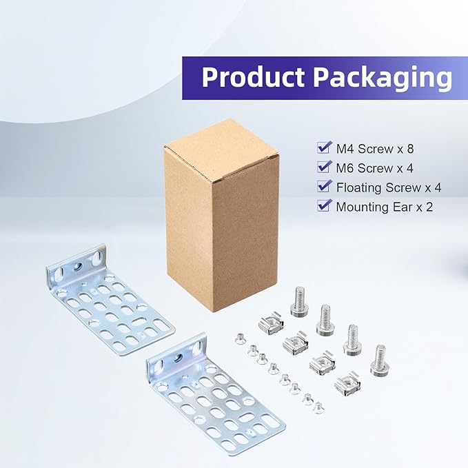 1U Rack Mount Kit for Cisco Switches Rack Ears for Catalyst 3750/3750G/3750V2 Series and 2960 Series