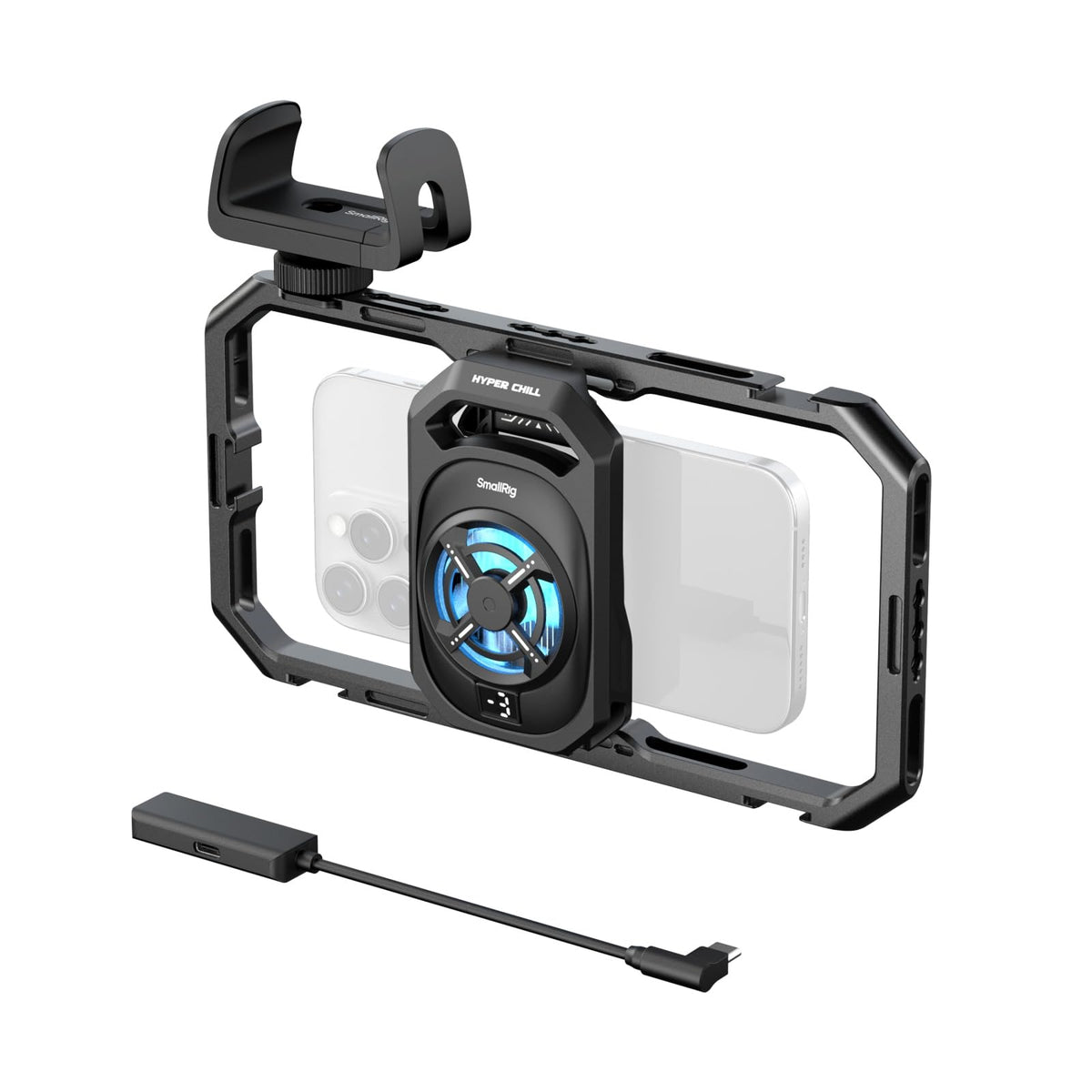 SMALLRIG All-in-One Cooling Dual Handle Phone Cage Kit with 15W Cooler-5276