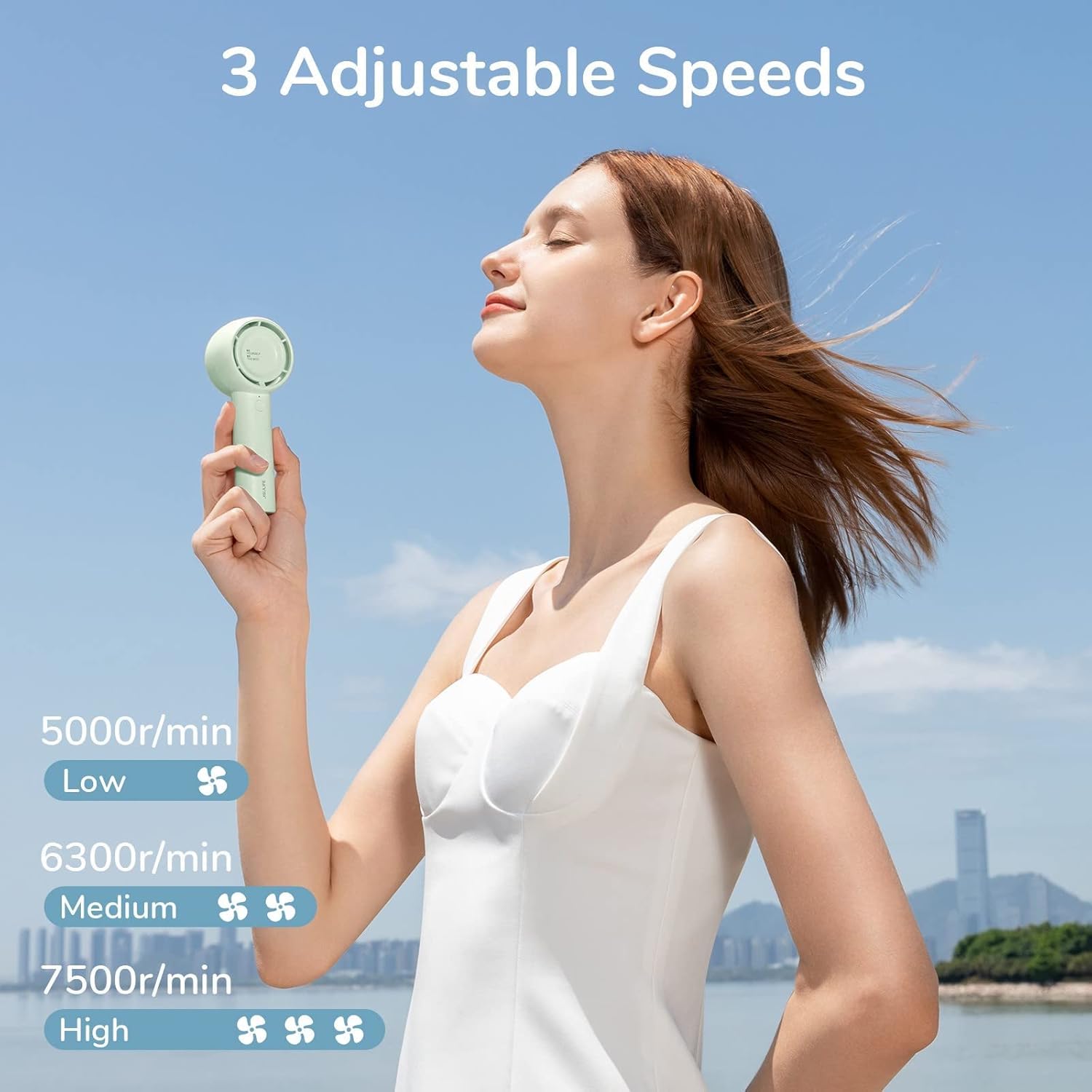 JISULIFE Mini Portable Fan-Bladeless Safe Design