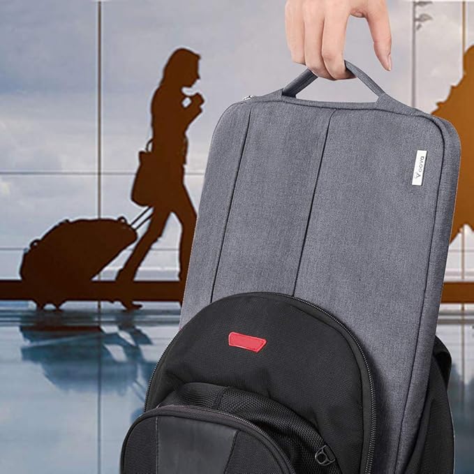 Voova Laptop Sleeve Carrying Case 15.6 16 Inch,Slim Computer Cover Bag Compatible with MacBook Pro 15/16, Dell xps 15,15-16 Inch HP Dell Asus Acer Laptop, Grey