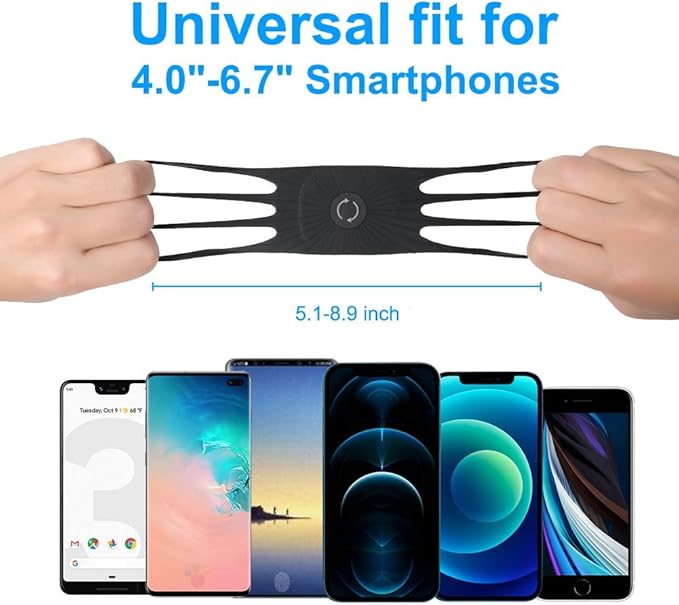 VUP Wristband Phone Holder, 360° Rotatable Forearm Armband for iPhone Samsung, Fits All 4-6.9 Inch Smartphones (Pack of 10)