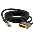 4K USB C to DVI Cable 10FT, USB Type-C to DVI-D Adapter Cord, (Thunderbolt 3/4) Compatible with iPhone 16/15 Series, MacBook Pro/Air, iPad Pro, iMac, Galaxy S24, XPS, Surface Book 3 and More, Real 4K