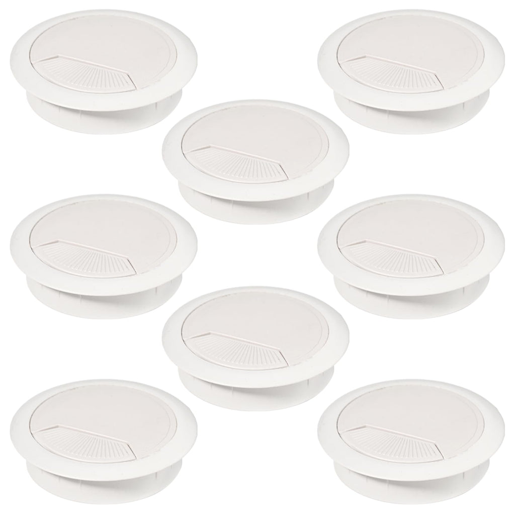 Desk Grommet 2 inch(50mm)8 Pcs, Desk Hole Grommet, Cable Grommet, Desk Hole Cover, Desk Cord Hole Cover, Desk Cable Hole Cover, Desk Wire Hole Insert, Furniture Hole Cover(White Grommet)