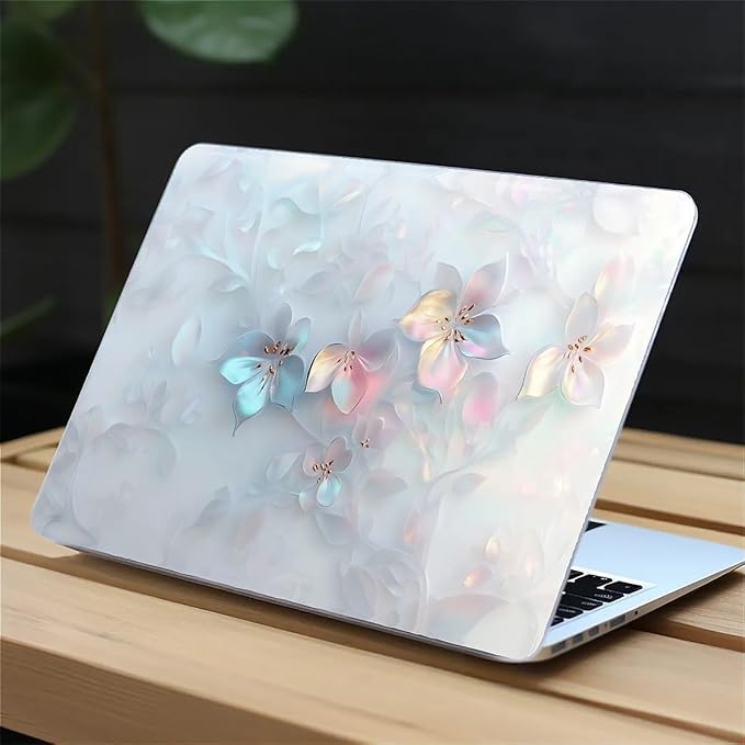 Compatible with MacBook Air 13.3 13.6 Inch Case 2022 2021 2020 2019 Plastic Hard Shell Case Cover,13.3 Air (A1932/A2179/A2337), Floral