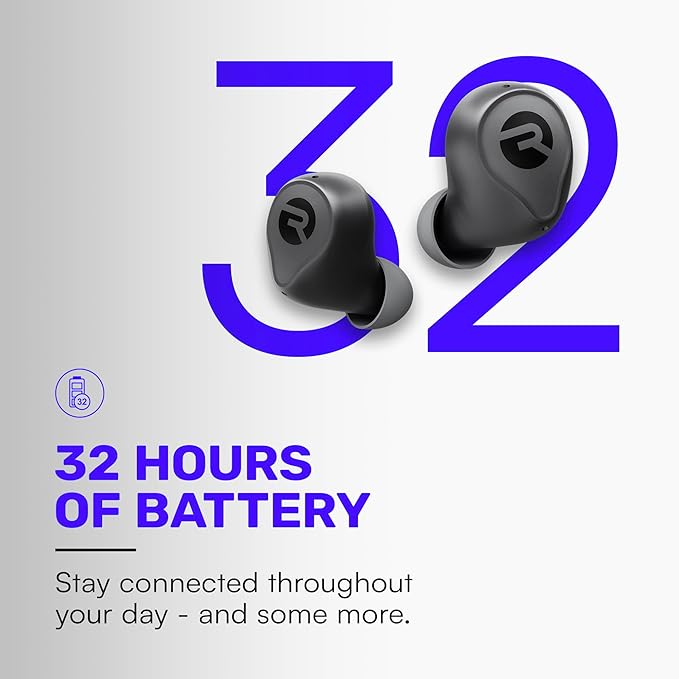 Raycon Everyday Earbuds Plus - Bluetooth True Wireless in-Ear Buds with 32 Hours Playtime, Multpoint Technology, Extreme Comfort, and Active Noise Cancellation (Forest Green)