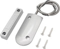 Magnetic Reed Switch Wired Surface Mount Normally Open/Closed NC/NO Contact Sensor Alarm Magnetic Door Switch with 3 Wires, Zinc Alloy Sliver, OC-60