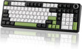 EPOMAKER X Aula F99 PRO Wireless Gaming Keyboard with 8000mAh Battery, Hot Swappable Creamy Keyboard, 2.4GHz/Type-C/BT5.0, NKRO, RGB Backlit for Win/Mac/Gaming (Black&White&Green)