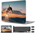 CISSOOK Compatible with MacBook Pro 13 inch Case 2023 2022 2021 2020 Release M2 M1 Chip A2338 A2251 A2289 Model with Touch Bar, Protective Plastic Hard Shell Case Cover for Pro 13", Dolphin&Sea