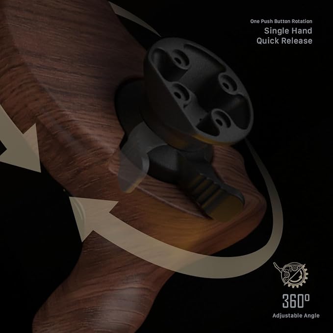 Tilta Advanced Left Side Wooden Handle (NATO Rail - Type VIII) | Black Walnut Wood & Aluminum Alloy Build | Quick Release Button