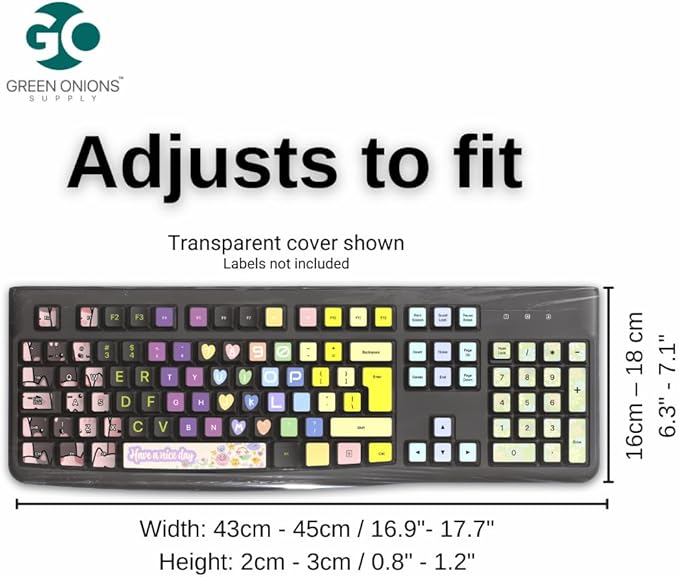 Universal Keyboard Cap [20-Pack] – Universal Fit Desktop Keyboard Cover with Numeric Keypad – Ideal for Hospital & Dental Use – Bulk Value Set – by Green Onions Supply