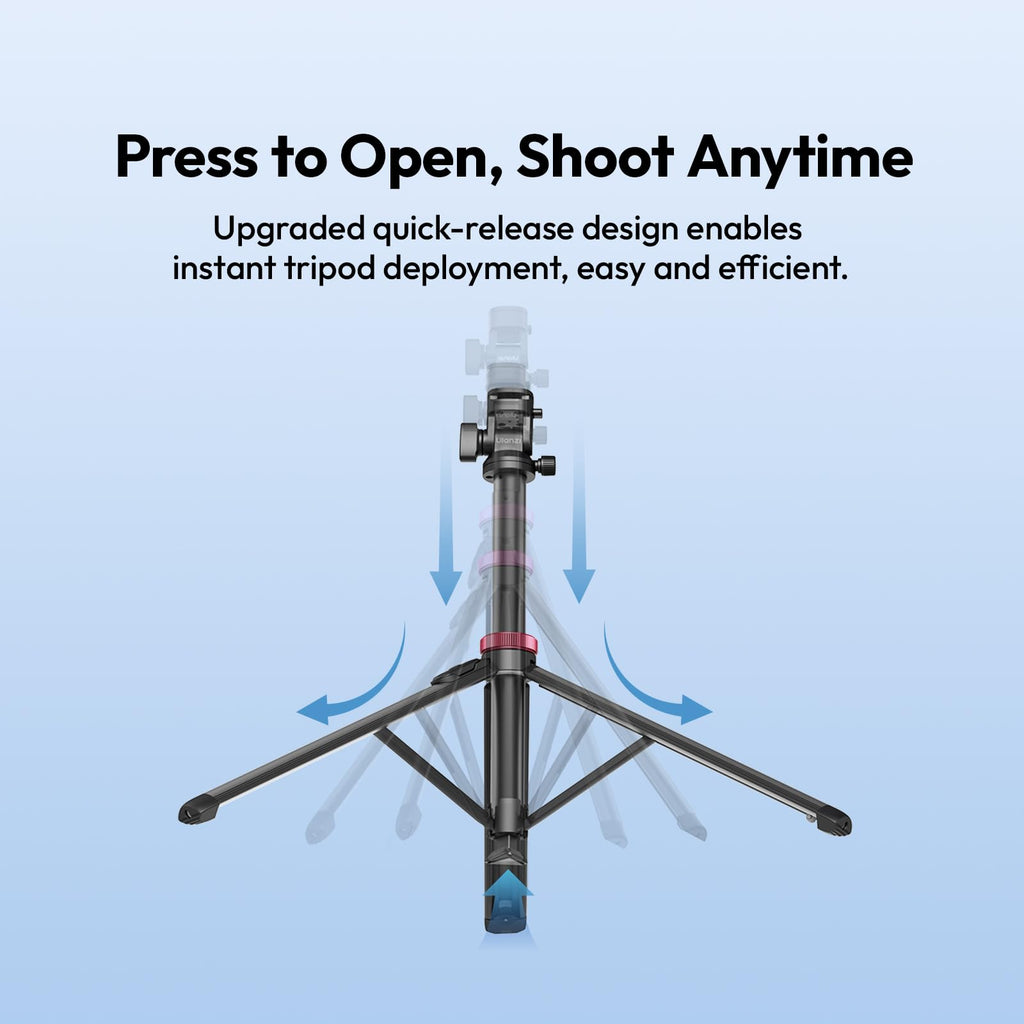 Ulanzi MT-78 Extendable Phone Tripod, 72.83" Selfie Stick Camera Stand