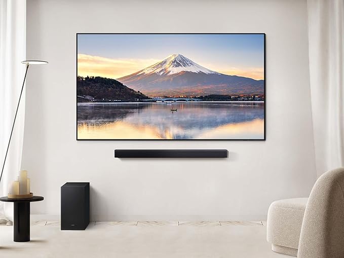 Samsung B-Series Soundbar HW-B550F 2.1 ch DTS Virtual:X Soundbar with Subwoofer (2025 Model) Voice Enhance Mode, Bass Boost, Adaptive Sound