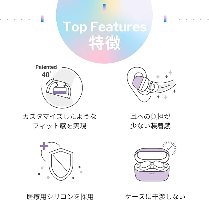SpinFit CP1025- S/SS- Medical Grade Silicone Patented Ear Tips, Secure Fit and Supreme Comfort Fits MTW3, Galaxy Buds 2, Soundcore Space A40 & More (2 Pairs) (for Nozzle Diameter from 4-5.5mm)