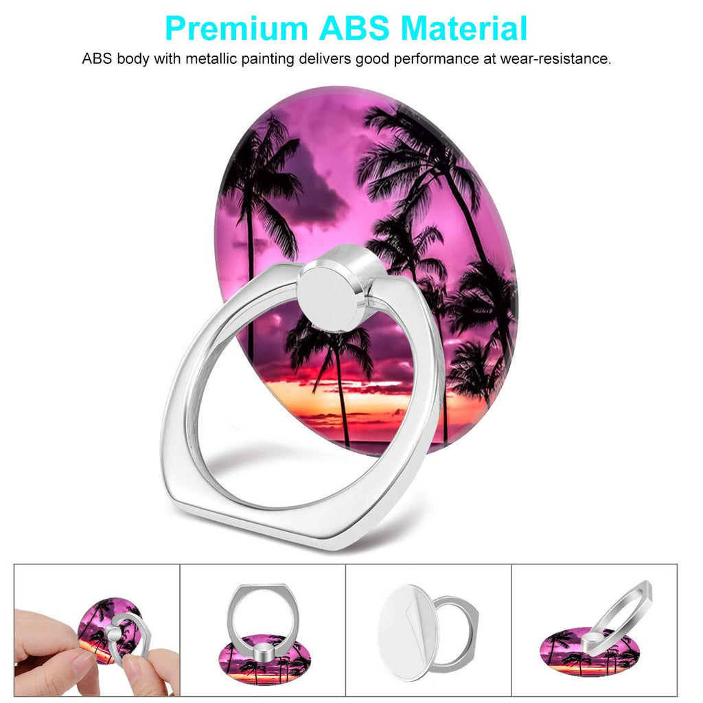 Bonoma Cell Phone Ring Holder Stand,3 Pack Sunset Beach Palm Tree