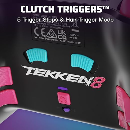 PDP Victrix Pro BFG Wireless Controller for PS4/PS5/PC, Sony 3D Audio, Modular Back Buttons/Clutch Triggers/Joystick, Tekken 8 Rage Art