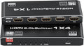 HDMI 2.0 Splitter 1 in 4 Out, LUKFOCAB 1x4 HDMI Splitter 4K@60Hz 8:8:8 HDR, HDMI 2.0, HDCP 2.2, 18Gbps, Auto EDID, Supports UHD 3D D-o-l-b-y 4 Ports Mirror Mode and Multichannel Audio Streams