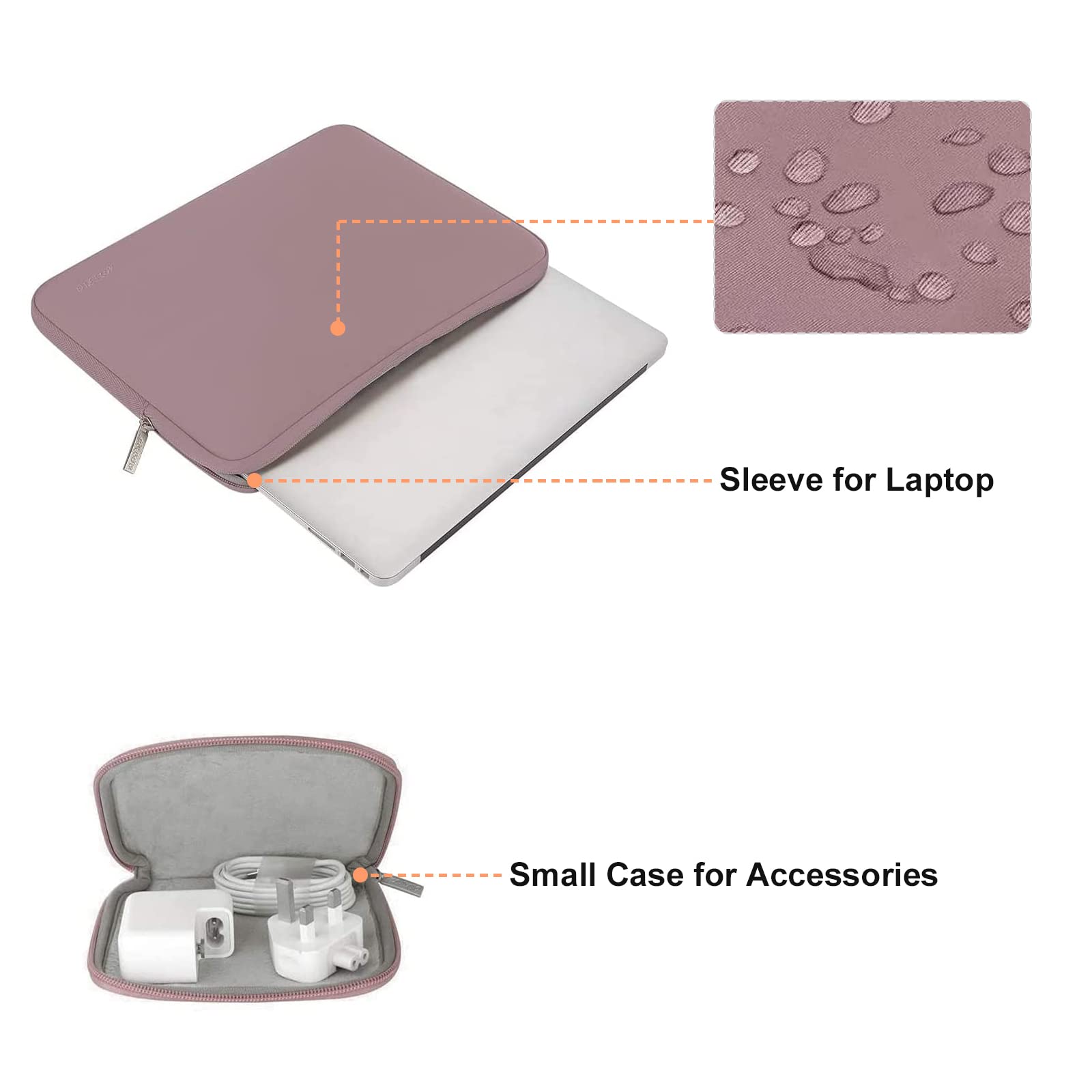 MOSISO Laptop Case 16 inch, 15-15.6 inch Laptop Sleeve with Small Case