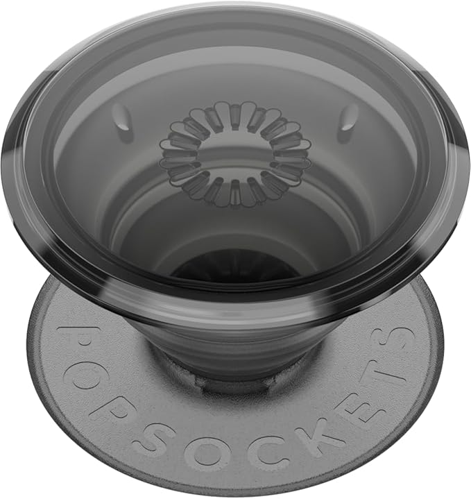 PopSockets Translucent Phone Grip with Expanding Kickstand, PopSockets for Phone, Adhesive Grip, Translucent PopGrip - Translucent Black Smoke