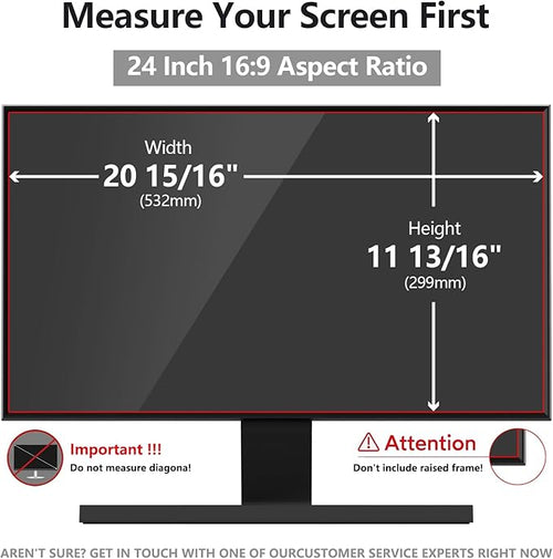 24 Inch Computer Privacy Screen Shield 2 Pack for 16:9 Widescreen Desktop