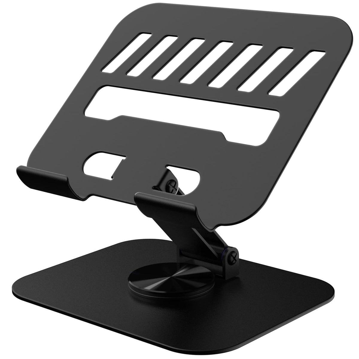 TAPMEI Metal Tablet Stand Holder Adjustable for iPad Kindle Tab, Black