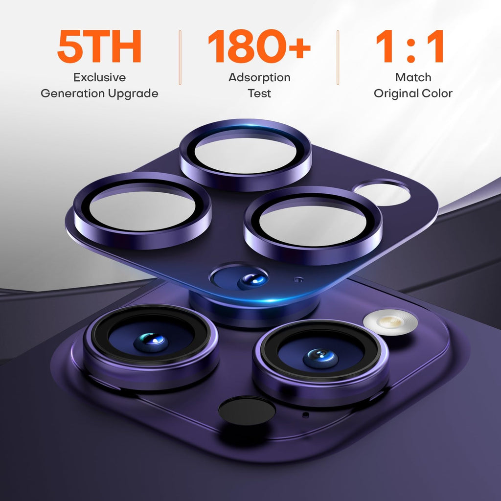 Wumigoo Camera Lens Protector for iPhone 16/15/14 Pro Max & 16/15/14 Pro