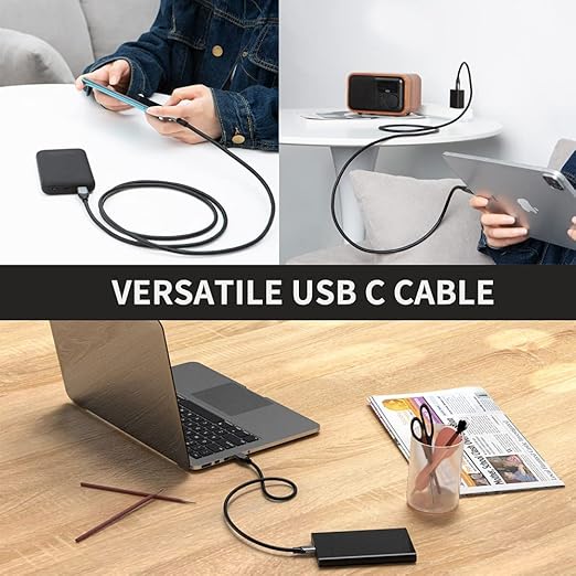 CableCreation USB C to USB A Cable 5FT, USB 3.1 USB 3.2 Gen2 10Gbps USB A to C Data Cable, Android Auto 3A for USB C External SSD MacBook Pro iPad, Galaxy S24/S23+, iPhone 16/15, 1.5m