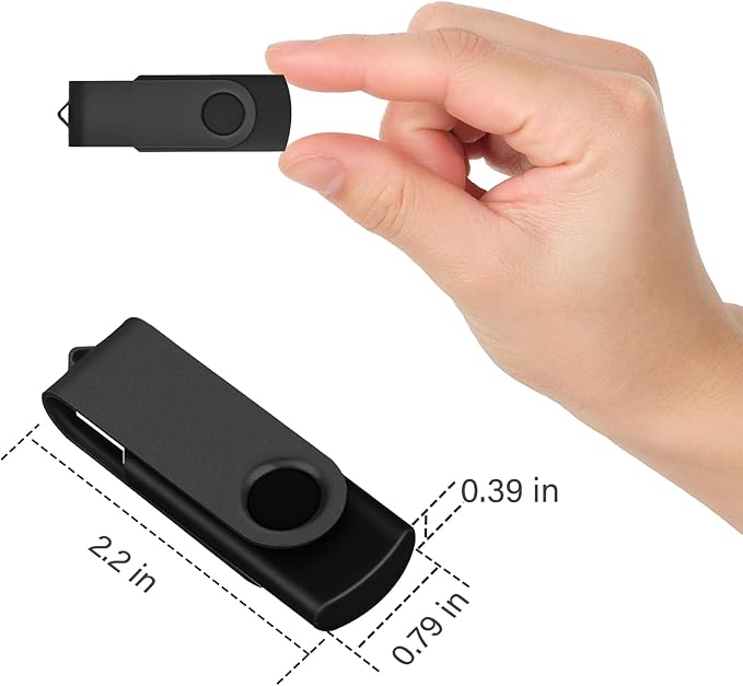 EASTBULL 4GB USB Flash Drive Bulk Thumb Drives 10 Pack with Lanyards USB 2.0 Memory Sticks Zip Drive Pen Drive for Storage and Backup Black 10PCS 4GB