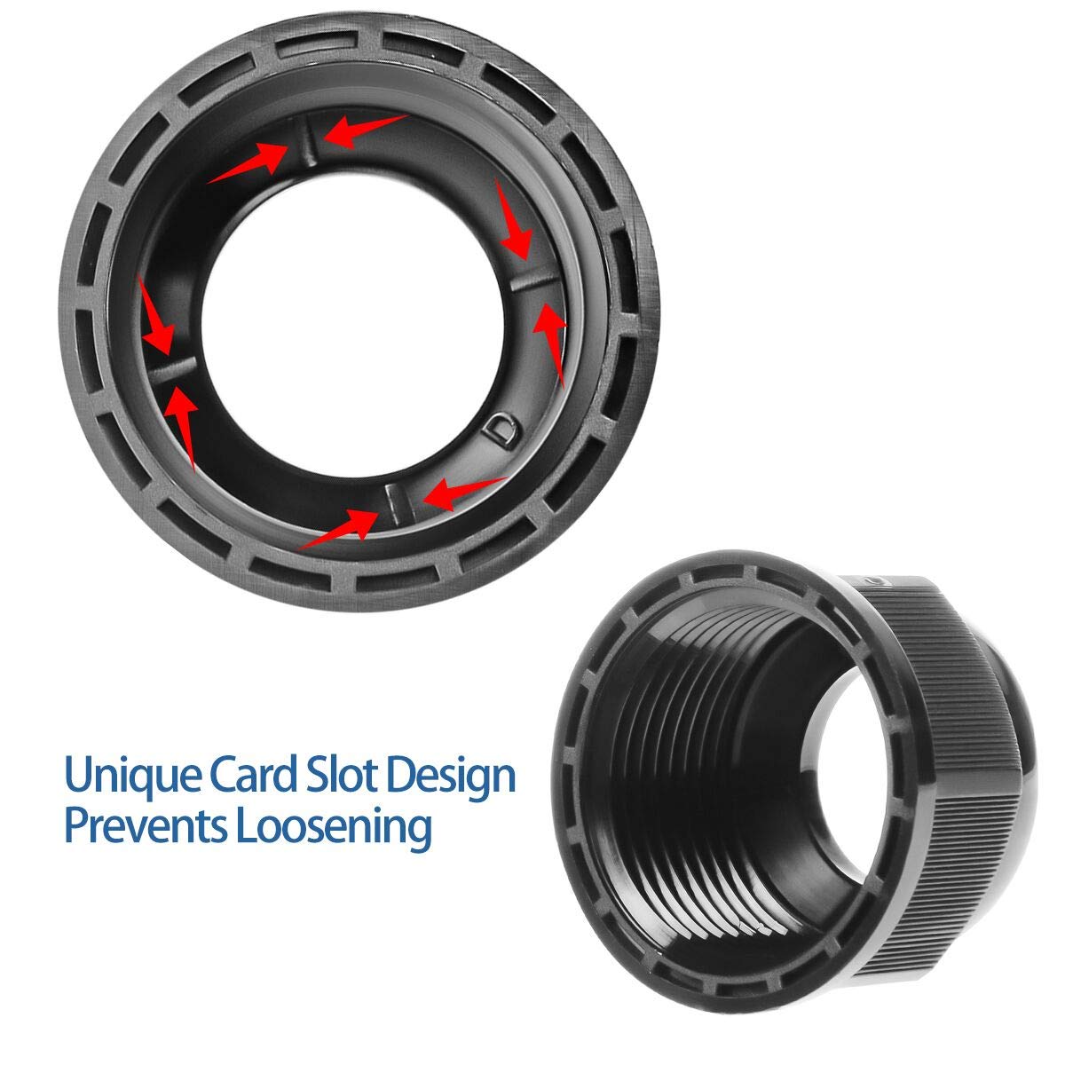 XHF 5 Pcs 3/4" IP68 Strain Relief Nylon Cord Grip NPT Cable Glands Adjustable UL Listed and RoHS Compliant (Black)