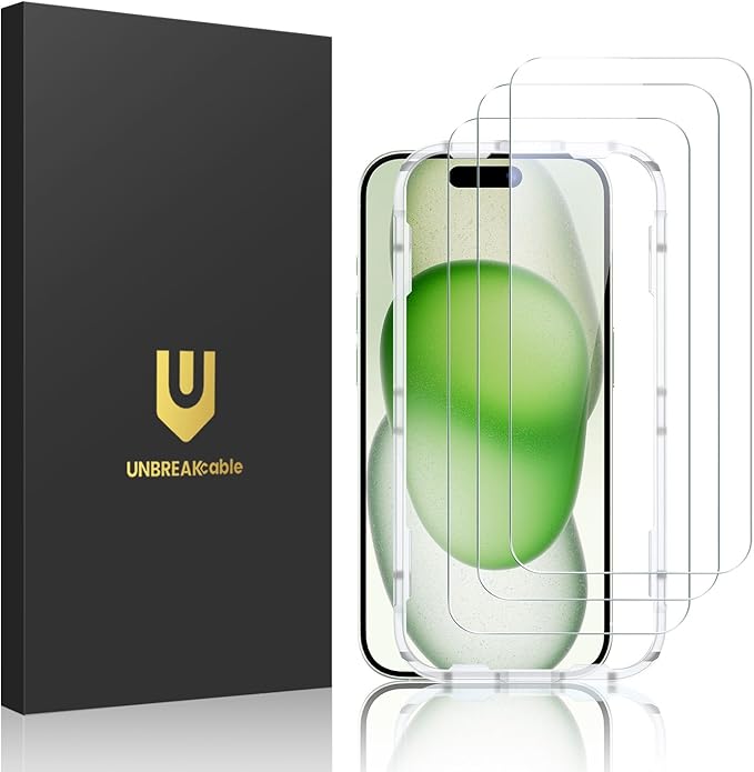 UNBREAKcable 3-Pack Screen Protector for iPhone 16e Tempered Glass
