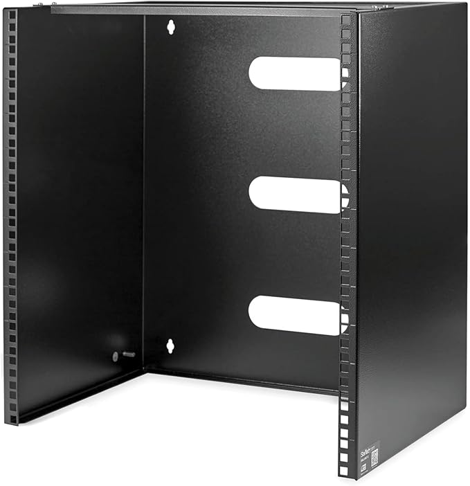 StarTech.com 12U Wall Mount Patch Panel Bracket - 13.75 in. (34.93 cm) Max. Mounting Depth - 19" Patch Panel Rack for Shallow Network Equipment- 125lbs Capacity, TAA (WALLMNT12)