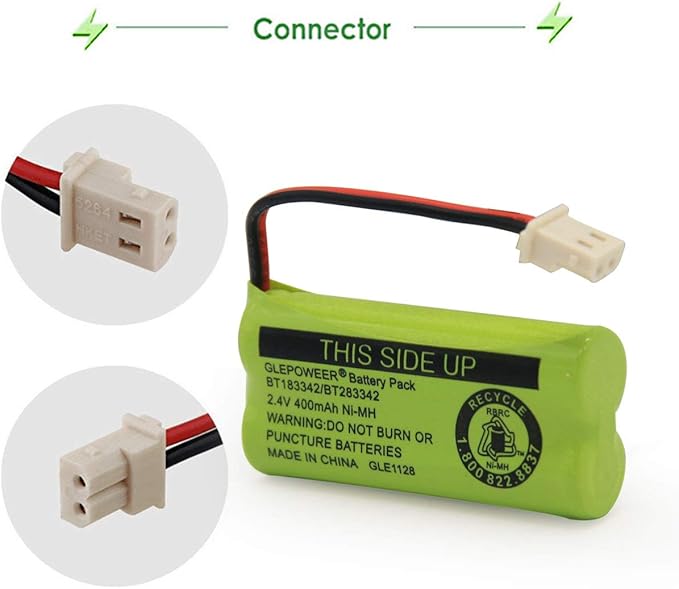 BT183342 BT283342 BT166342 BT266342 BT162342 BT262342 Battery Compatible with CS6114 CS6419 CS6719 EL52300 CL80111 Cordless Handset Phone (Pack of 3)