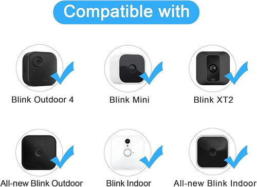 2 Pack 360 Degree Adjustable Adhesive Mount for All-New Blink Outdoor (4th Gen,3rd Gen) Blink XT / XT2, Blink Mini Camera Mounting Bracket, Wall Mount