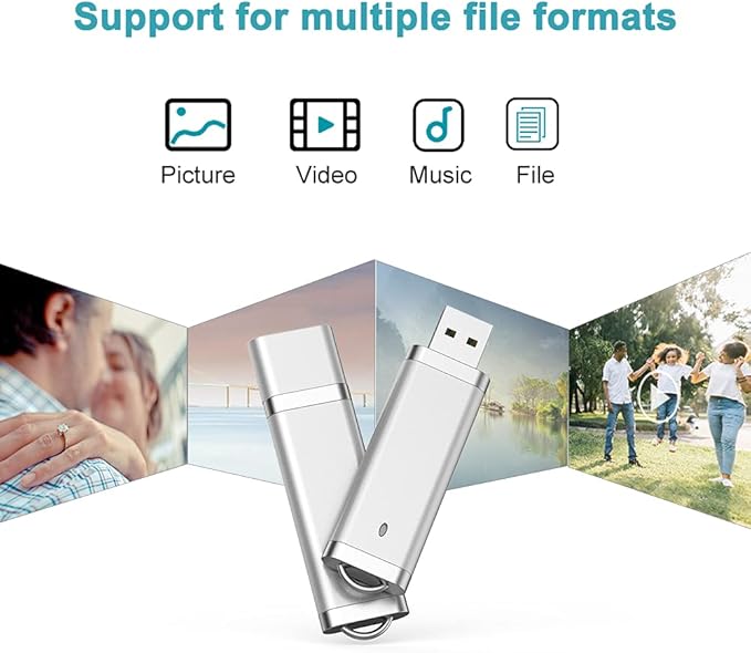 KEXIN 10 Pack 32 GB Flash Drive 32GB USB Flash Drive Thumb Drive USB2.0 Metal Pen Shape Memory Stick Silver 10 Pack